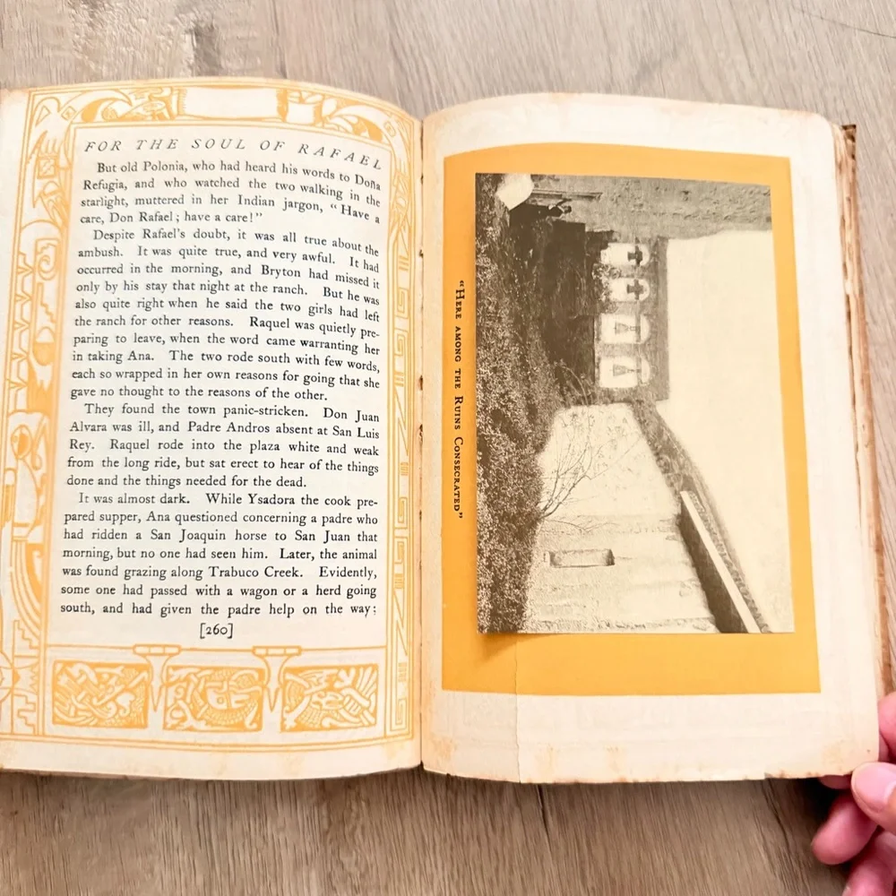 Antique 1914 Book, For the Soul of‎ Rafael by Marah Ellis Ryan, Historical Novel